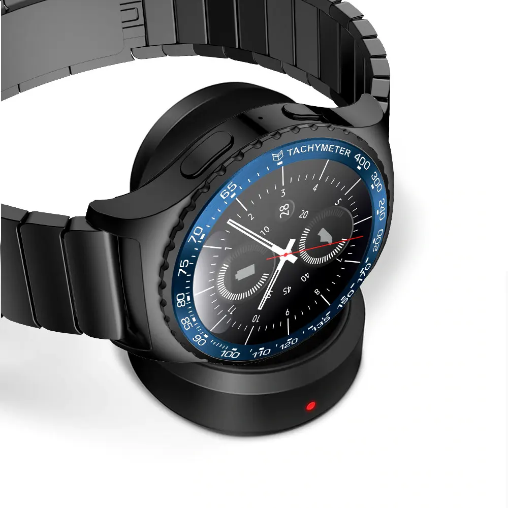 Hero iand gear s2 smartwatch чехол для samsung gear S2 классический 732 ободок кольцо смарт Кольцо клей чехол против царапин металлический круг