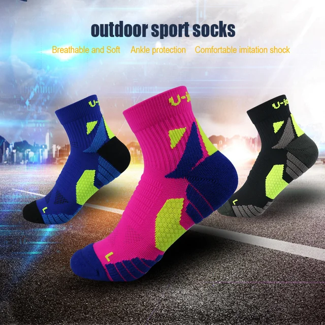 US $1.82 UGUPGRADE Professional Men Women Sport Socks EU 36 to 45 Running Sock Quick Dry Climbing Gym Fitnes