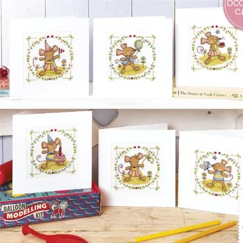

CD388 Cross Stitch Kit Package Greeting Cards Needlework Counted Cross-Stitching Kits Christmas Mother's Father's Day Birthday