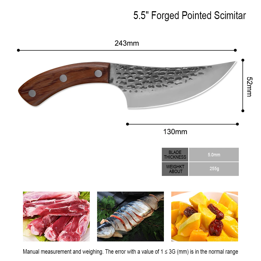 QING 5," кованый острый нож Scimitar высокого качества Профессиональный кухонный нож шеф-повара из высокоуглеродистой нержавеющей стали нож для резки мяса