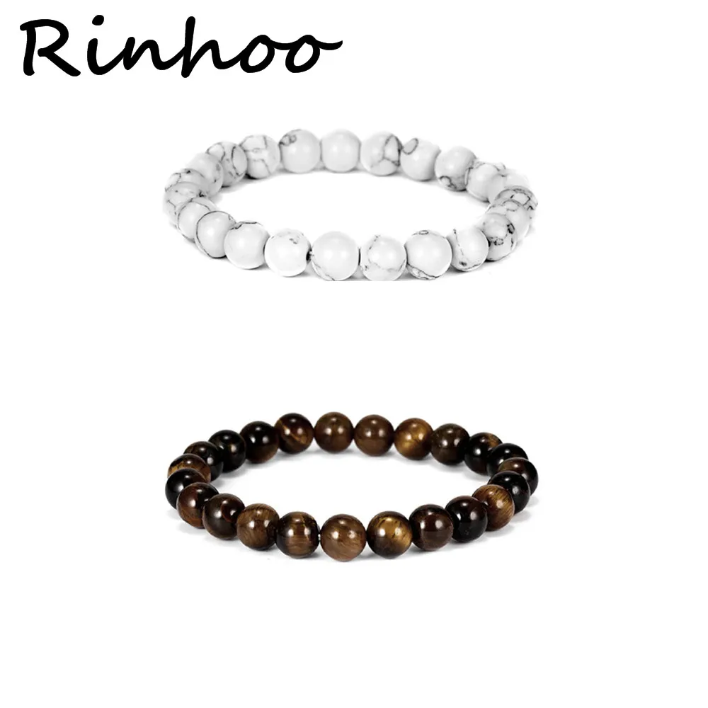 

Hot Sale 2pcs Couples Distance Bracelet 7 Chakra Natural Stone Yoga Beaded Bracelet for Men Women Friend Charm Strand Jewelry