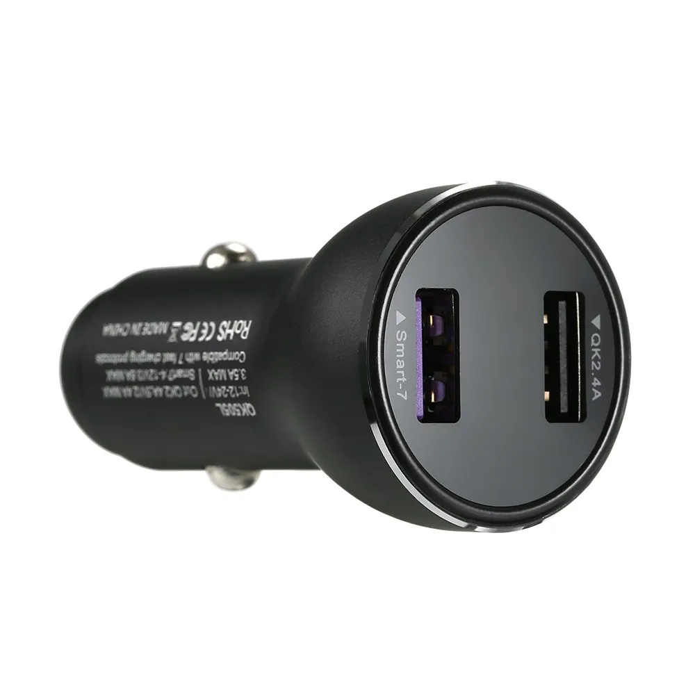2 порта Переходник USB для зарядки в машине QC 3,0 Быстрая быстрая зарядка для IPhone Android для мобильного телефона автомобиля QI Беспроводное зарядное устройство