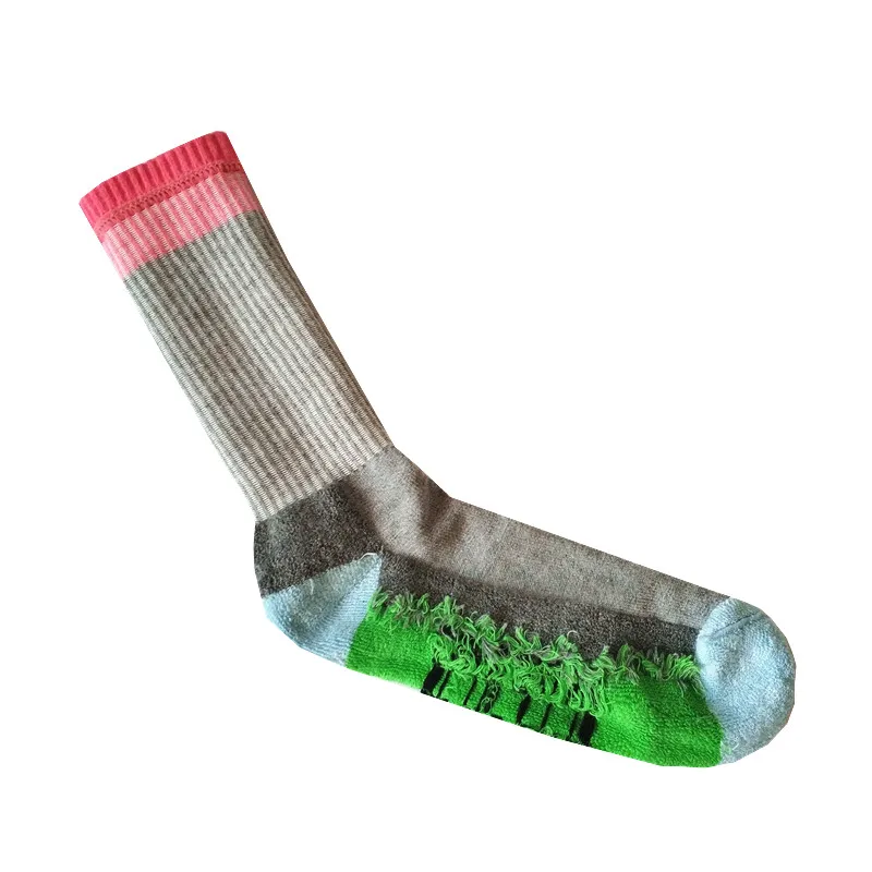 Мужские розовые носки с рантом серого цвета (толстые махровые носки)|skate socks|socks