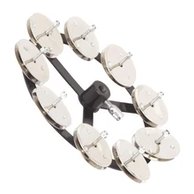 Бубен Hi-Hat, с однорядными стальными зажимами, 1 ряд джинглов, детская игрушка