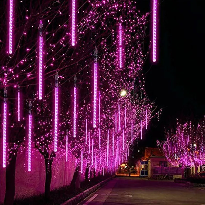 string lights 30CM Party LED Lights Shower Rain Snowfalls Christmas Tree Garden Outdoor Outdoor holiday decoration #3D31 (17)
