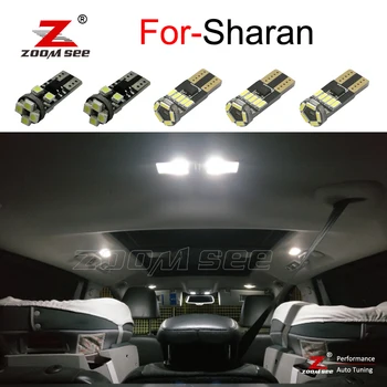 

White LED Door lights + LED Footwell lamp + LED bulb interior trunk light kit for Volkswagen for Sharan 7M 7N (1995 to 2018)