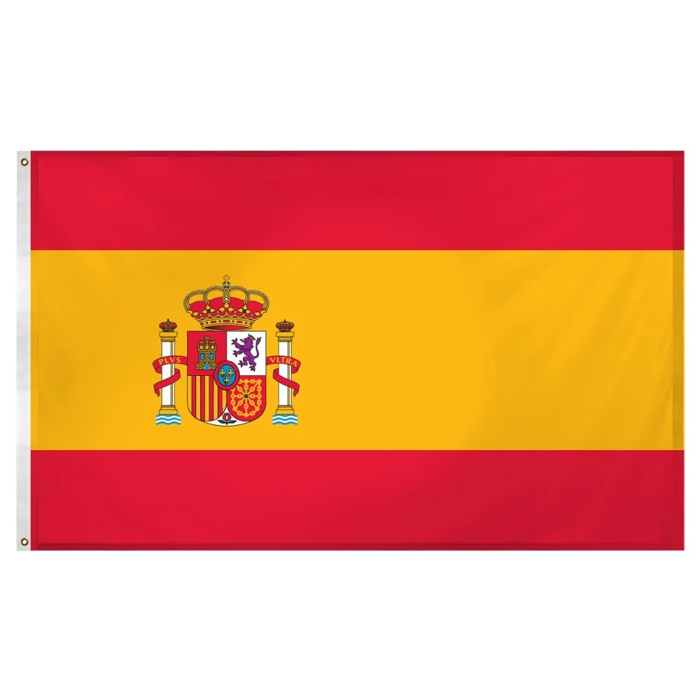 100 шт./лот ES Espana Испанский флаг 3x5 футов полиэстер баннер спорт яркий цвет цифровая