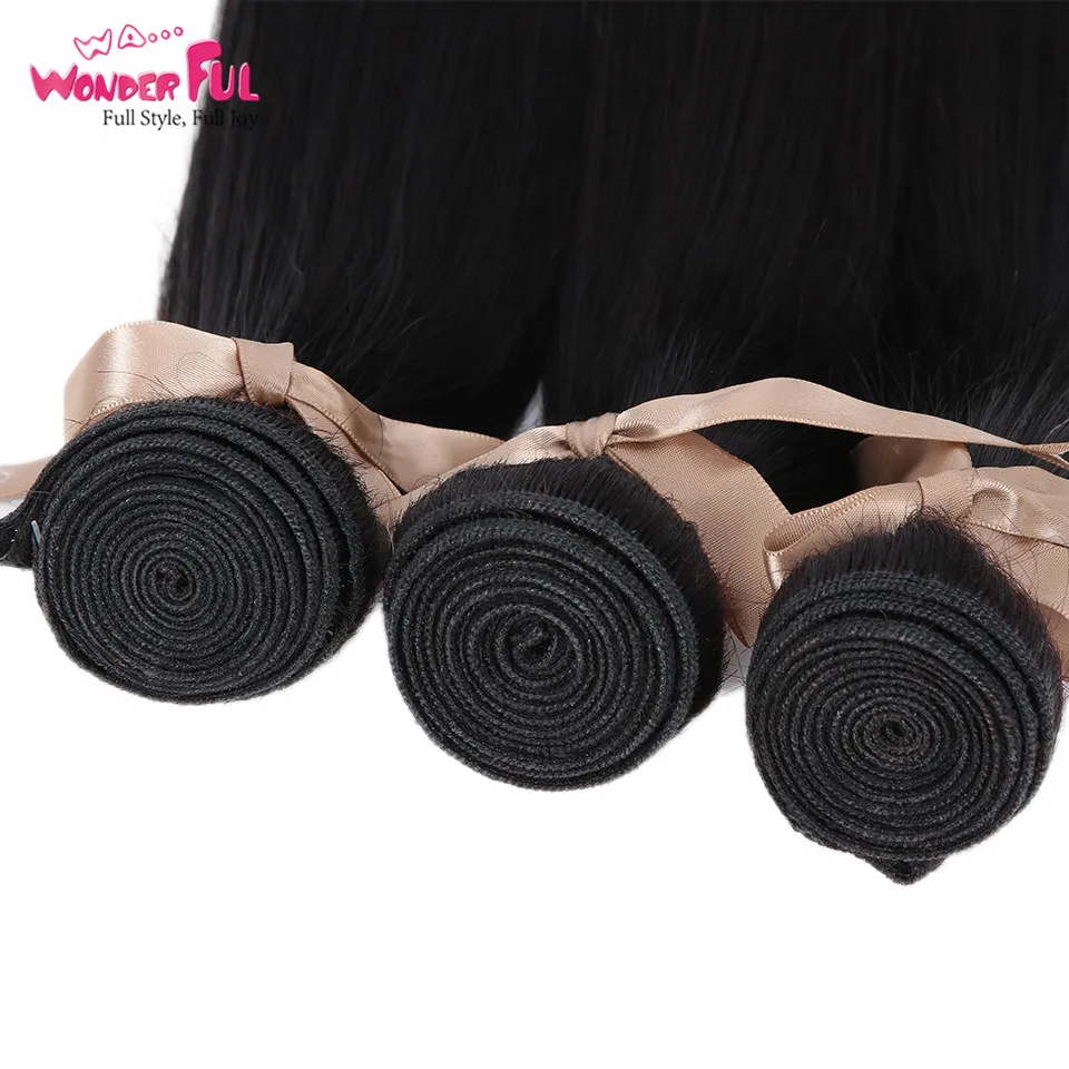 3/4 Bundles Indian Hair Remy Straight Hair Human Hair Bundles Straight Hair Extensions Natural Color Free Fast Shipping