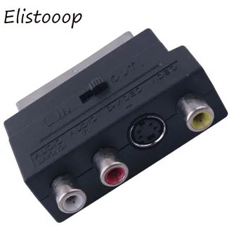 

RGB Scart to Composite 3RCA S-Video AV TV Audio Adapter Scart Cable For Video DVD Recorder Projector TV for SVHS S-Video Cable
