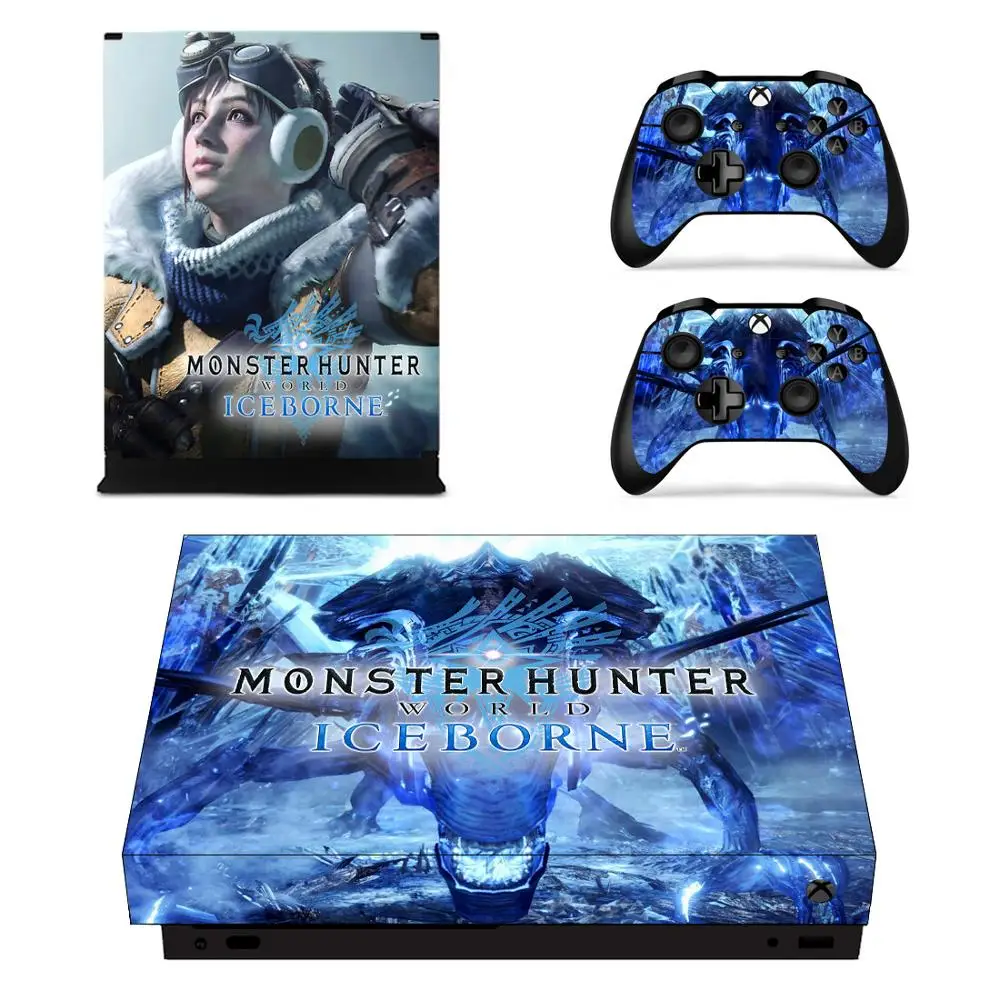 Monster Hunter World Iceborne полная кожная консоль и наклейка на контроллер для Xbox One X консоль+ контроллер кожи наклейка - Цвет: YSX1X2314