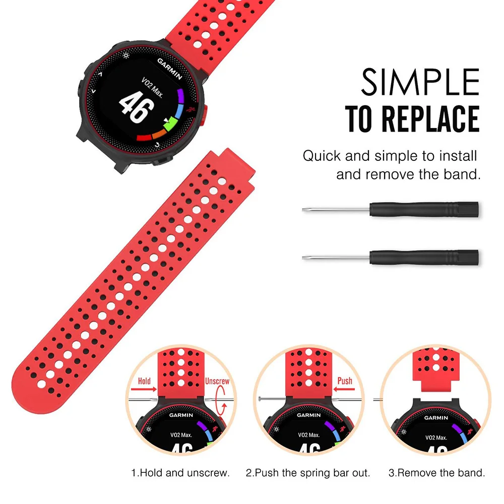 Открытый браслет для наручных часов Garmin Forerunner 735XT 735/220/230/235/620/630 Смарт часы мягкий