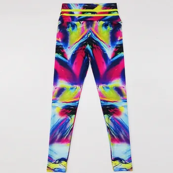 Womens High Waist Fitness Leggings Woman colours the rainbow print Leggins Workout Push Up Legging Bodybuilding Jeggings Pants 6