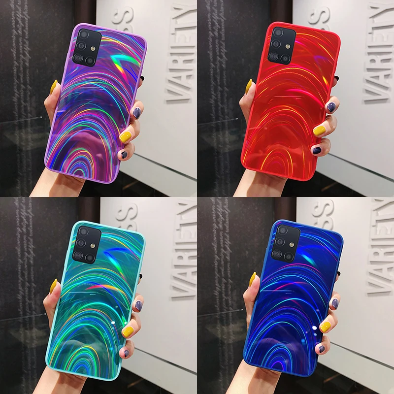 Rainbow Mirror Glitter Case For Samsung Note 8 9 10 Pro M10 A10 A20 A30 A50 A70 A10S A20S A51 A71 A01 A11 A21 A31 A41 A21S M21 | Мобильные