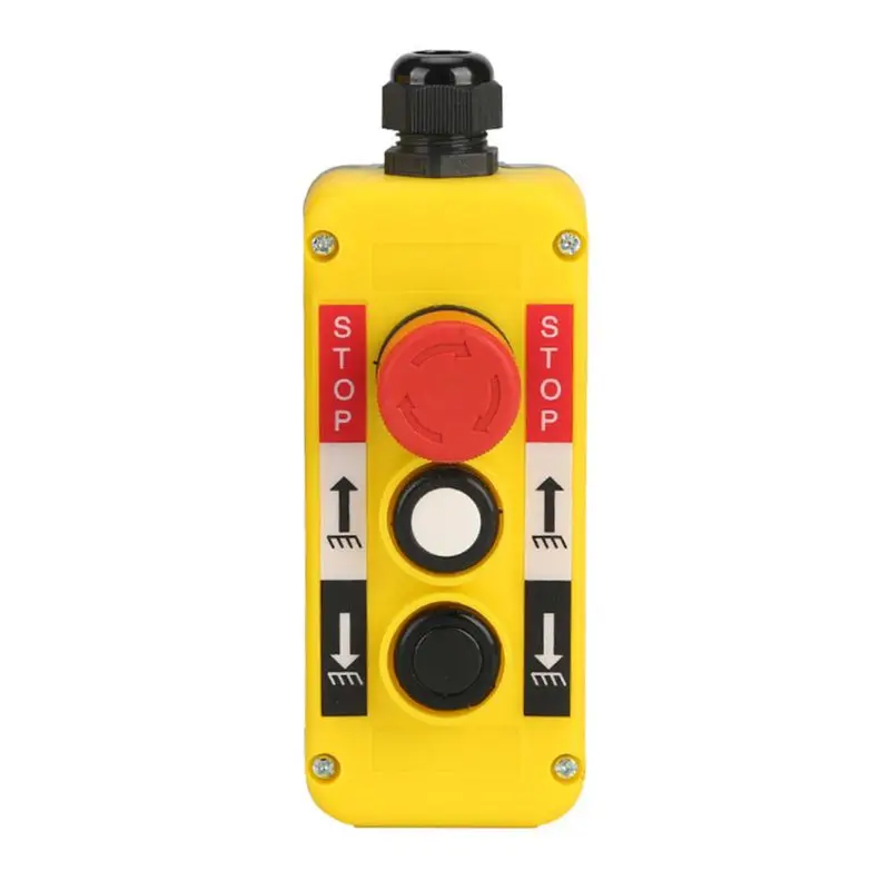 

Waterproof Industrial Push Button Switch Emergency Stop for Electric Crane Hoist Pendant Control Station