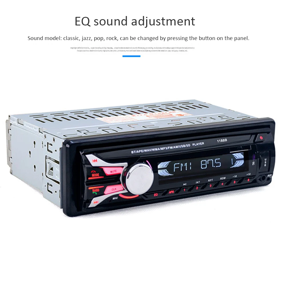 1 DIN Автомагнитолы аудио стерео FM Aux вход приемник с SD USB mp3 плееры Bluetooth Авто радио кассеты