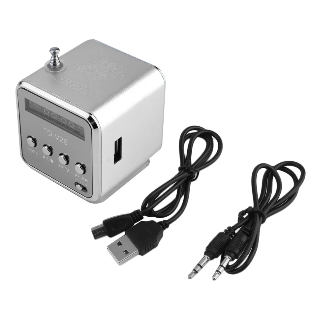 Портативный алюминиевый сплав микро USB мини стерео супер бас динамик Ubwoofer Musica MP3/4 FM радио приемник