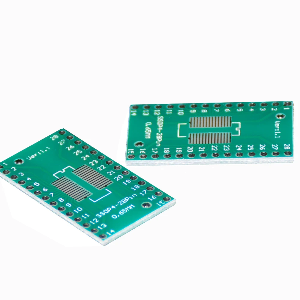 10pcs SOP28 TSSOP28 DIP28 SMD to DIP IC Adapter Converter Socket PCB Board Module Adapter Plate 0.65mm 1.27mm Integrated Circuit