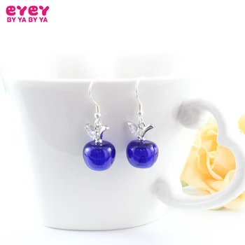 

1Pair Murano Glass Essential Oil Apple Shape Earrings Aromatherapy Bottle earrings for women