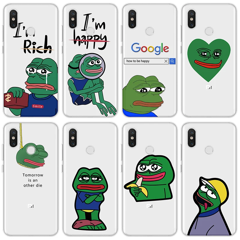 Pepe мягкий чехол для телефона из ТПУ с замерами грустная лягушка Xiaomi Mi A3 9 8 9T Note 10 Pro