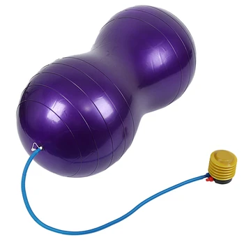 

Super sell-Pilates Yoga Ball Home Fitness Sports Equipment Sports Fitness Peanut Yoga Ball - Purple