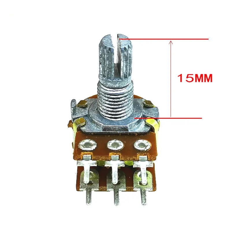 5 шт. WH-148 16 15 мм Тип потенциометр громкости звука двойной 5K 10K 20K 50K 100K