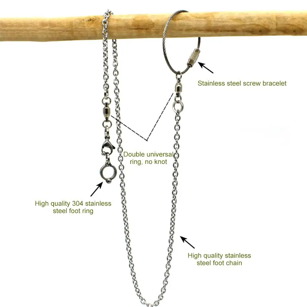 1 шт. Pet Parrot Leg Ring цепочка на лодыжку Птичье кольцо открытый Летающий тренировочный Стенд аксессуары товары для птиц