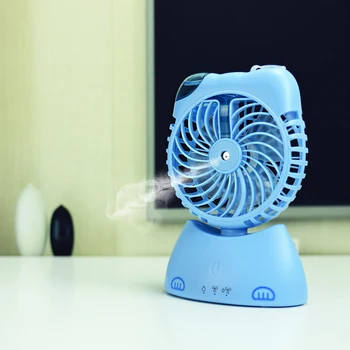 

USB fan mini air conditioner refrigeration cute water spray humidifier office desktop rechargeable fan Spray humidification