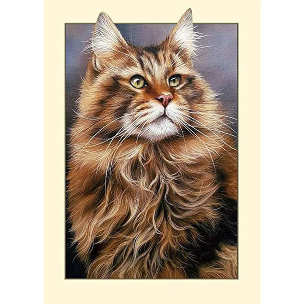 

New 5D Full Diamond Painting Cat Embroidery Cross Stitch Kit Room Decor Rhinestone DIY Craft
