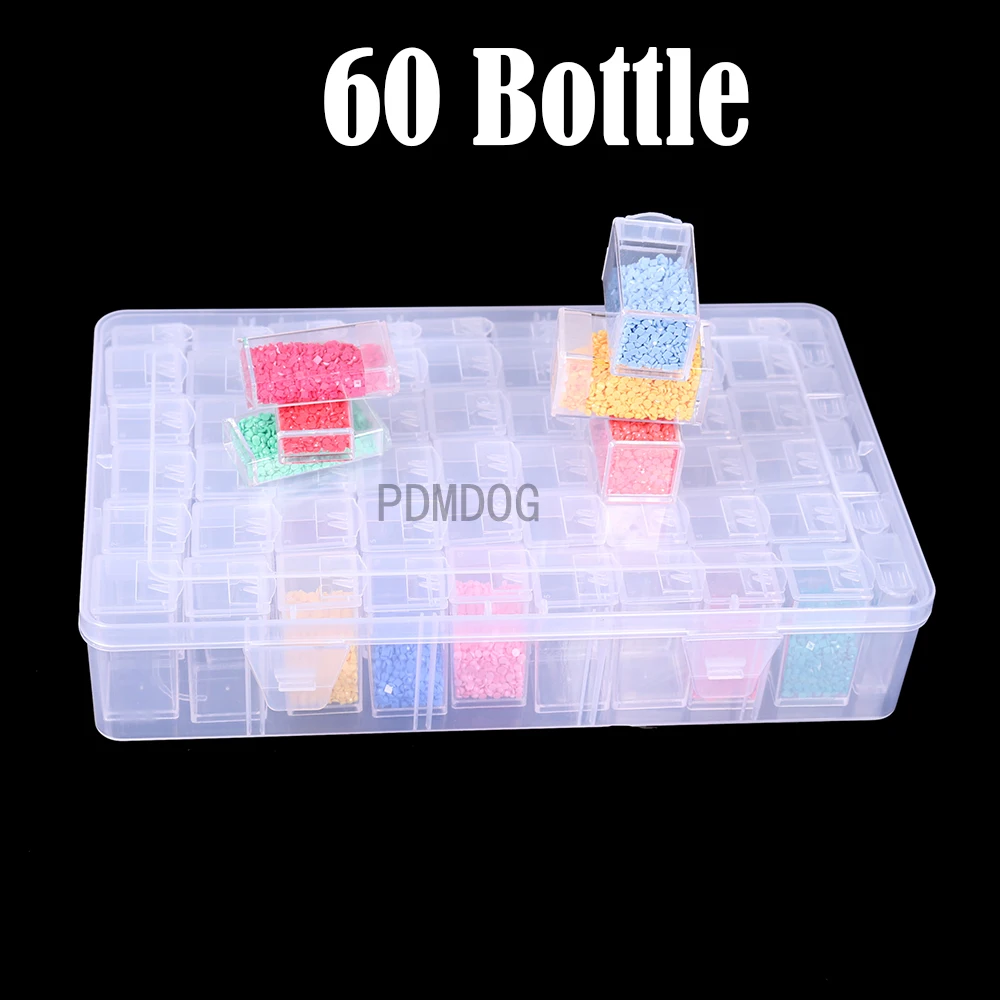 60 box mix and match Of Diamond Painting Accessories Tools Plastic Storage  Box Separate Bottles In Bulk Or Set 60 Bottle - AliExpress