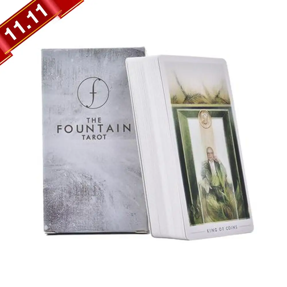 

2019 New 79pcs The Fountain Tarot Cards Deck Board Cards Game And Electronic Guide Book Playing Card For Party Family Games