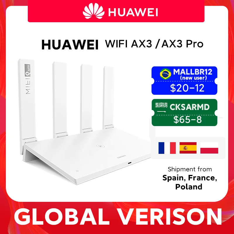 Huawei Router AX3 Dual-Core 5ghz Global-Version Wi-Fi 6-Plus Wireless 3000mbps 4