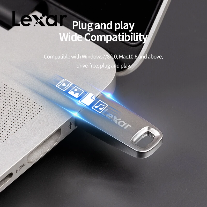 Lexar USB 3,0 M45 USB флэш-накопитель 32 Гб 64 Гб Высокое Скорость 100 МБ/с. металлический флэш-накопитель U Stick 128 ГБ usb-носитель Stick устройства хранения данных