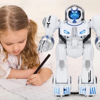 

LeNengF Remote Control Robot RC Fingerprinting Transform Smart Walking Dancing ligent Programmable Toys for Kids