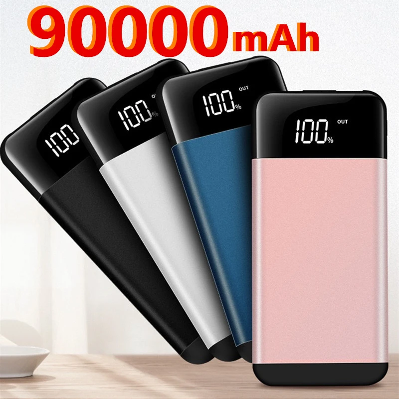 usb power bank Portable charger 90000mAh PD fast charging power bank mobile phone battery pack for iPhone 13 12 11 Samsung Xiaomi external battery