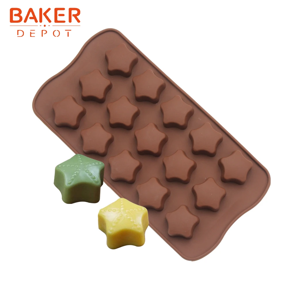 CDT-013 BAKER DEPOT звезда, силиконовая форма для шоколада, конфет, 15 полости, ледяной кубик, инструмент для печенья, торта, кондитерских изделий, форма для выпечки, сделай сам, украшение торта - Цвет: CDT-013