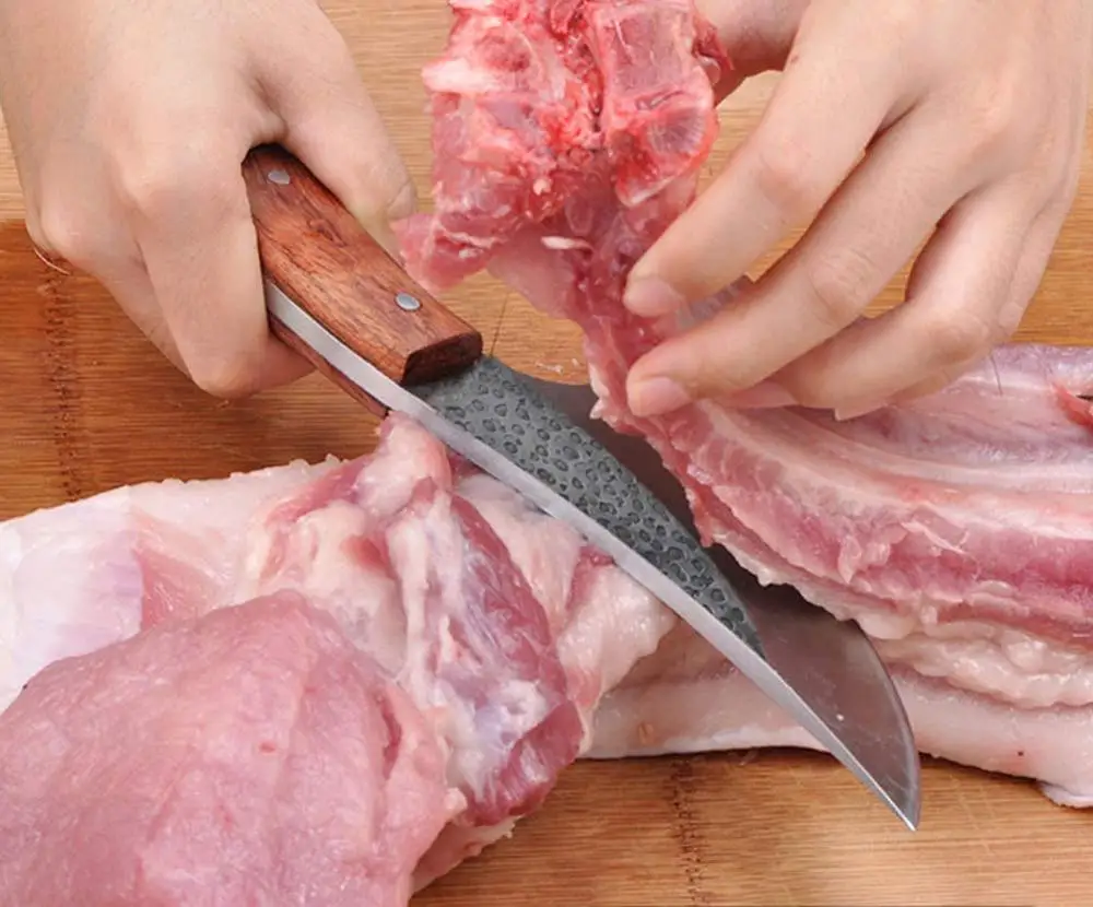 Promithi японский высокоуглеродистой стали ковка ручной работы кухонный нож шеф-повара с оболочкой, используется для Тесак Мясник измельчитель обвалки, W