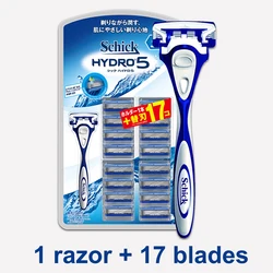 1 Razor + 17 Blades Original Schick Hydro 5 Razor Blades Set Best Shaving Replacement And Razor Handle