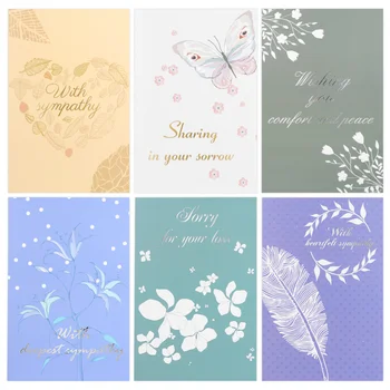 

Partykindom 30PCS Good Quality Blank Beautiful Greeting Cards Sympathy Cards for Men Women Families