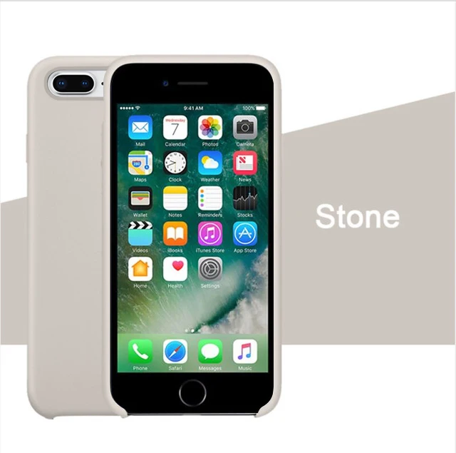 Роскошный силиконовый чехол для iphone 7 8 6S 6 Plus 11 Pro X XS чехол для MAX XR на Apple iphone 7 8 plus X 10 чехол официальный - Цвет: Stone