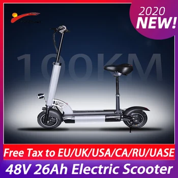 

48V500W Electric Scooter 10 inch Motor Wheel 26AH Lithium Battery Adult kick e scooter No tax folding patinete electrico adulto