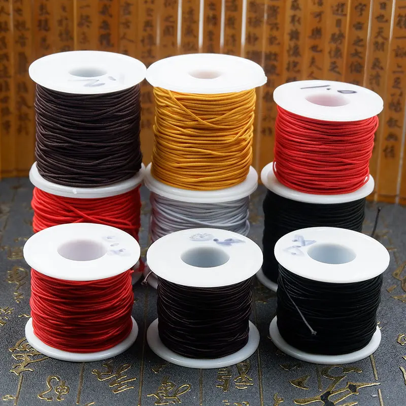 50M/Roll 0.8/1/1.2/1.5mm Strong Elastic Beading Cord Bracelets Stretch ...