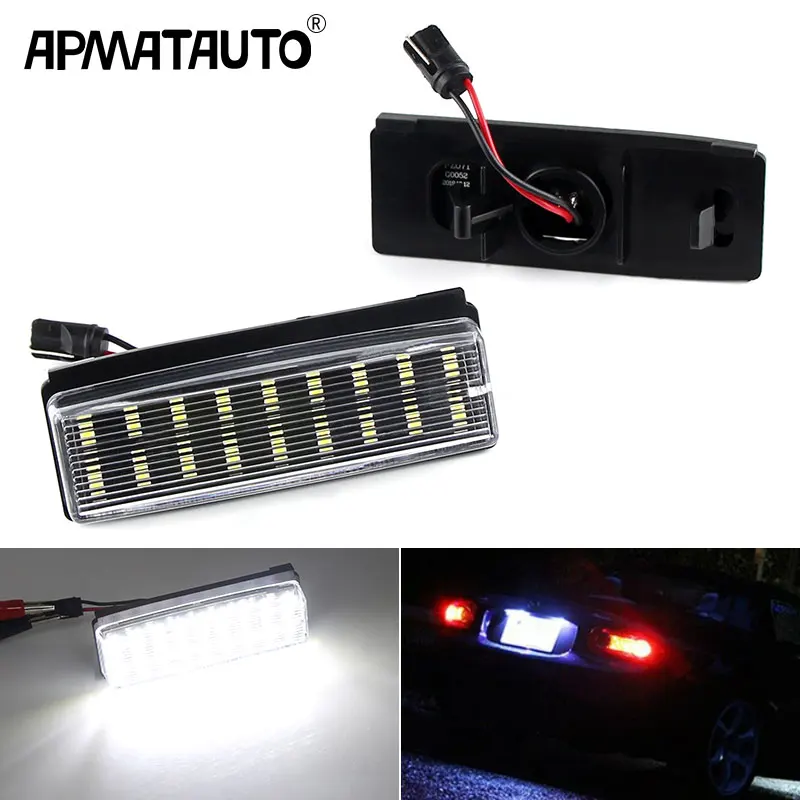 2Pcs Luci Targa A Led Per Mazda Mx-5 Miata 2006-2015 Per Fiat 124 Spider Abarth 2017-Up Bianco Led Targa Posteriore Auto