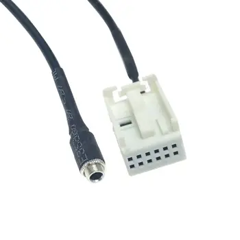 

3.5mm 12PIN Female Audio Input Music Cable Wire for BM-W E39/53/60/61 X5 AUX IN Adapter Wholesale