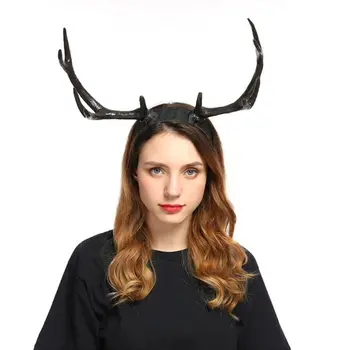 

Christmas Headwear Gothic Christmas Party Deer Horn Xmas Antler Costume Hairband Props