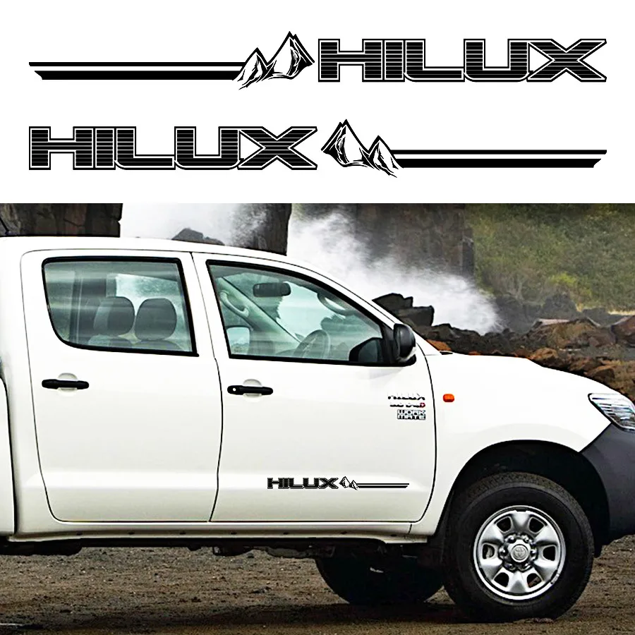 

car decals hilux mountain racing side stripe graphic Vinyl car sticker for hilux revo vigo 2012 2013 2014 2015 2016 2017 2018