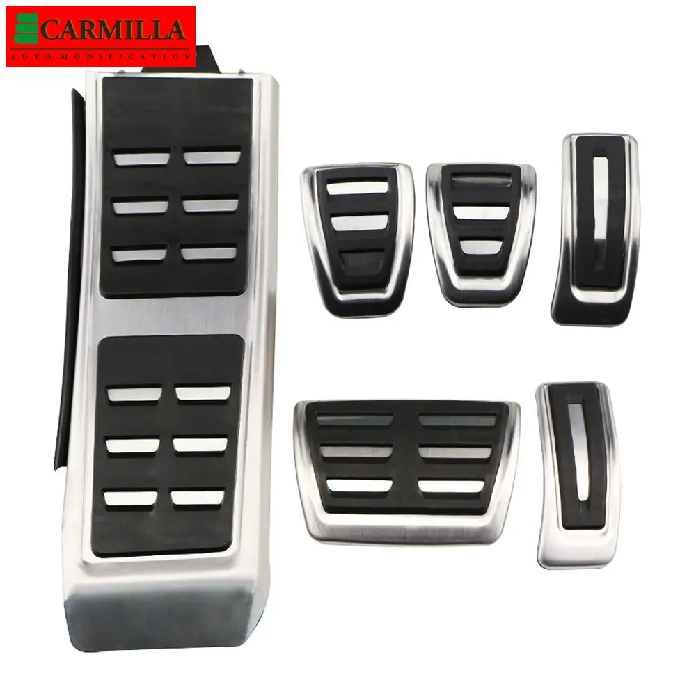 Carmilla Car Pedals Brake Footrest Pedal Cover for Audi A4 B8 S4 A5 S5 8T Q5 SQ5 A6 C7 A7 S7 S6 4G A8 S8 4H LHD Accessories