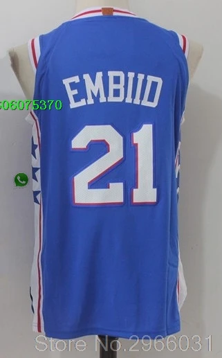 A+++ качество Мужские взрослые#25 Бен Симмонс 20 Markelle Fultz 21 Joel Джерси embiid Philadelphia - Цвет: for men