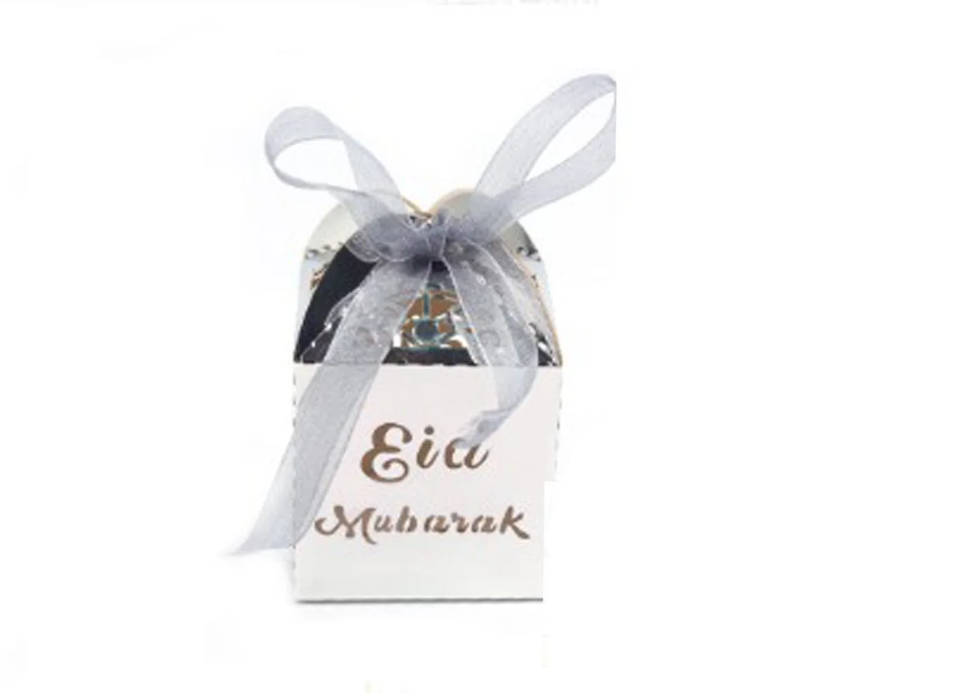100 шт./лот Eid Мубарак лазерная резка коробки конфет шоколадные Рамадан карем