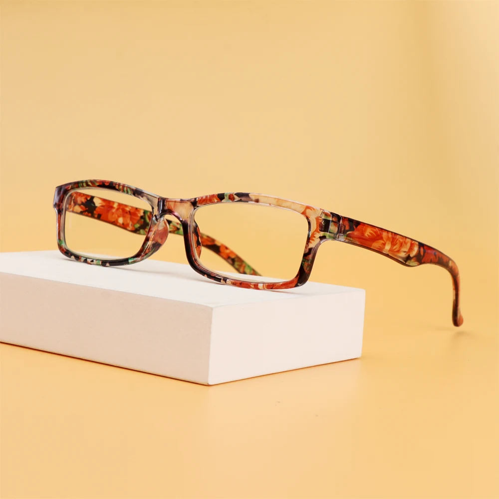 

Qutzzmnd High-definition Presbyopic Optical Glasses Square Frame +1.0~+4.0 Glasses for Reader Anti Eyestrain Reading TV Glasses