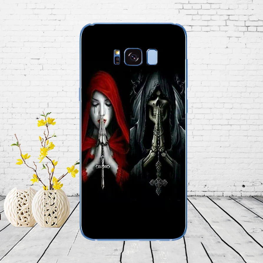 68DD satanic scary skull Soft Silicone Cover Case for Samsung Galaxy S6 S7 edge S8 S9 S10 plus A70 A50 case - Цвет: 5